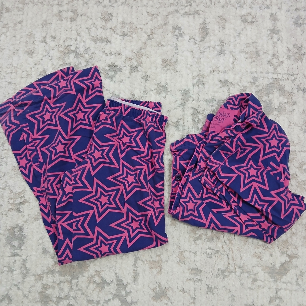 Victoria's Secret Vintage Y2K Pink And Blue RARE Pajama Set ~ Womens Size S